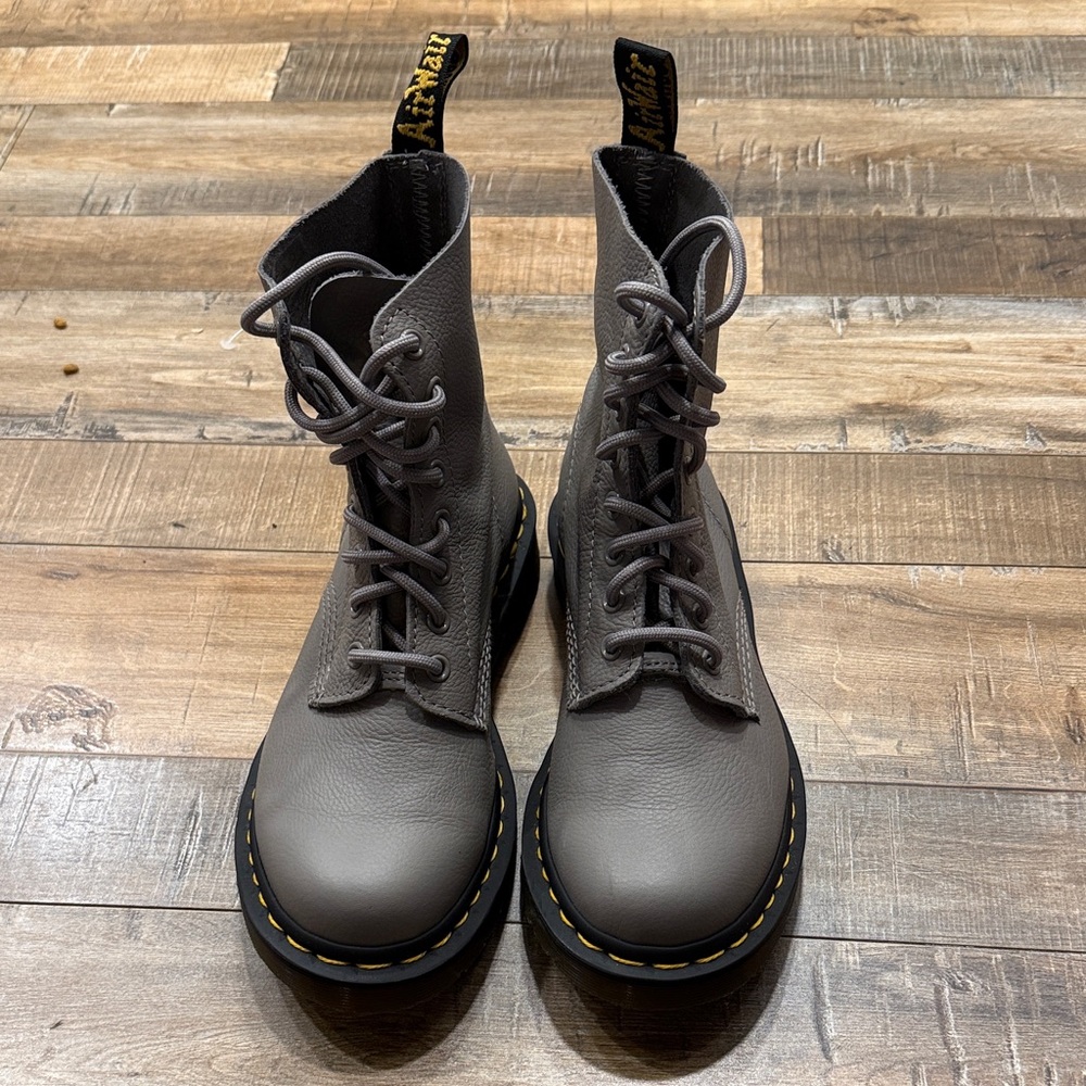 Dr. Martens Gray Lace-Up Boots